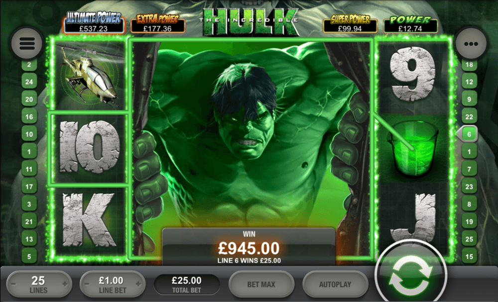 Play incredible hulk slot free