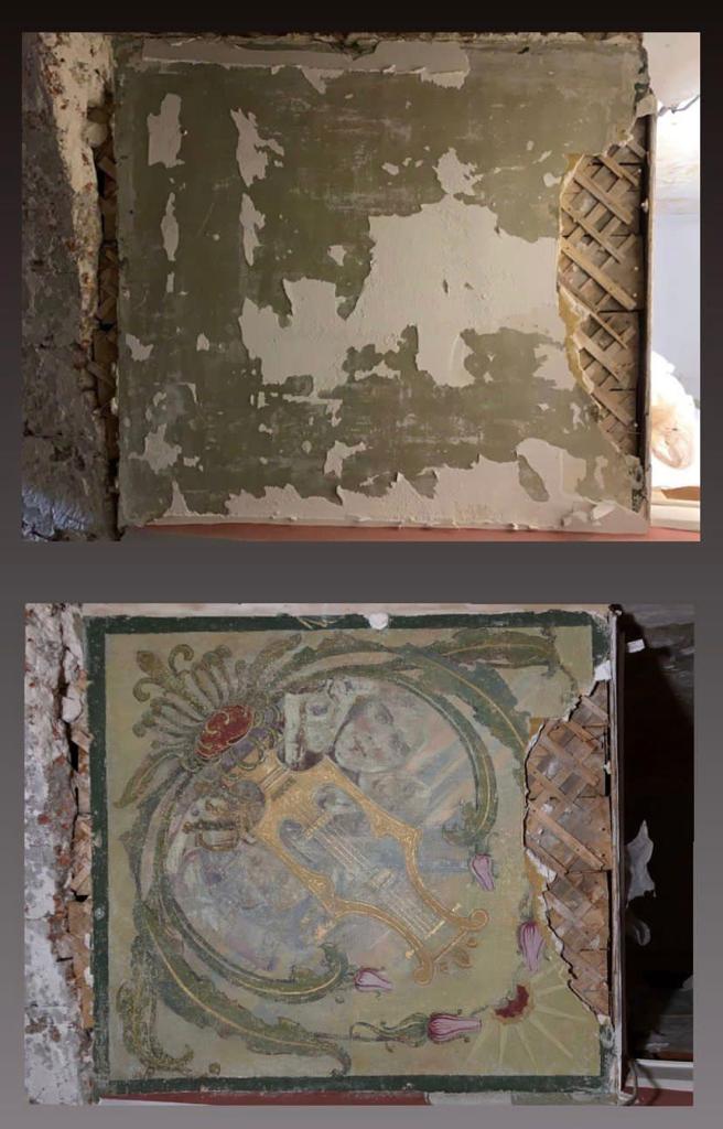 Свежие уникальные росписи обнаружены в процессе реставрации Бахрушинского музея